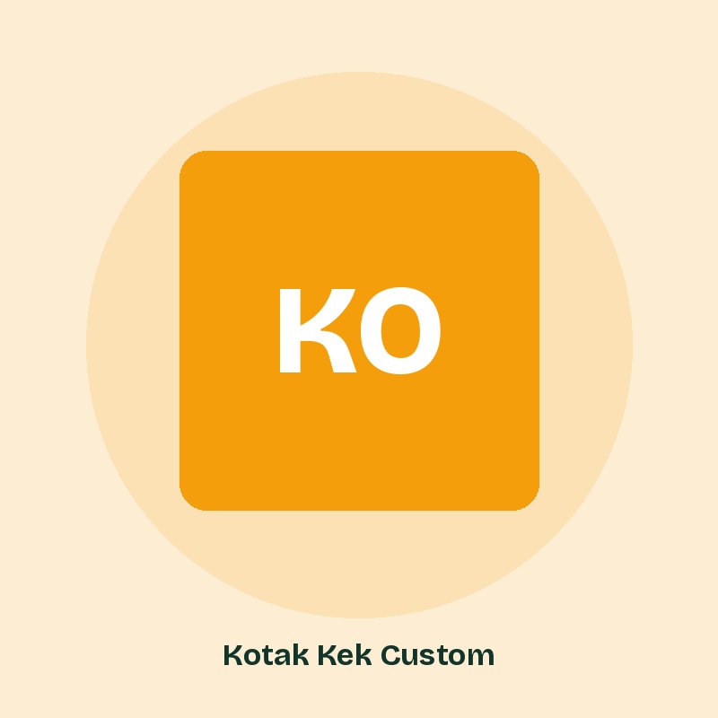 Kotak Kek Custom